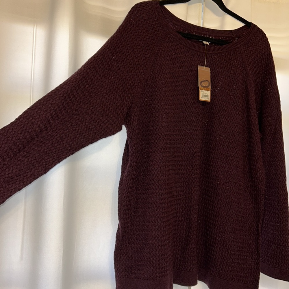 {Sonoma} Maroon Textured Sweater - New with Tags